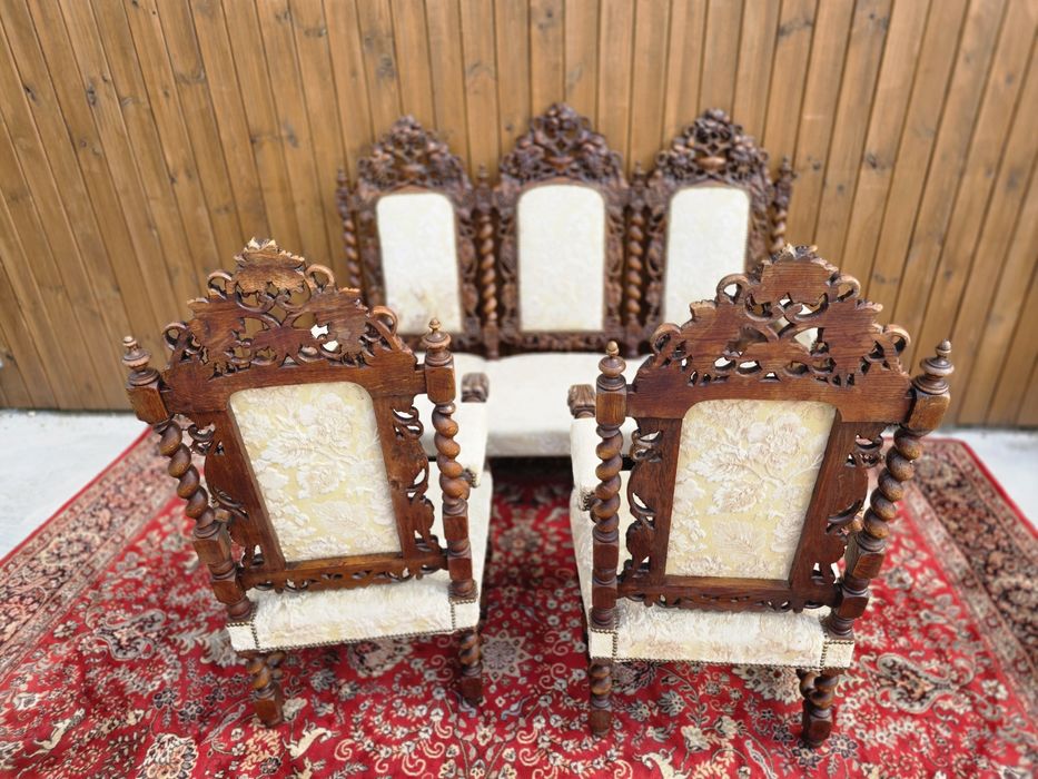 Wypoczynek barok renesans rzeźbiony sofa + trony #2011 Stylowy Węgrów