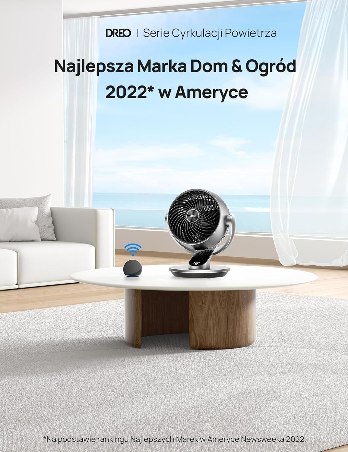 Dreo Lynx S INTELIGENTNY Wentylator Wiatrak Cichy WiFi Alexa