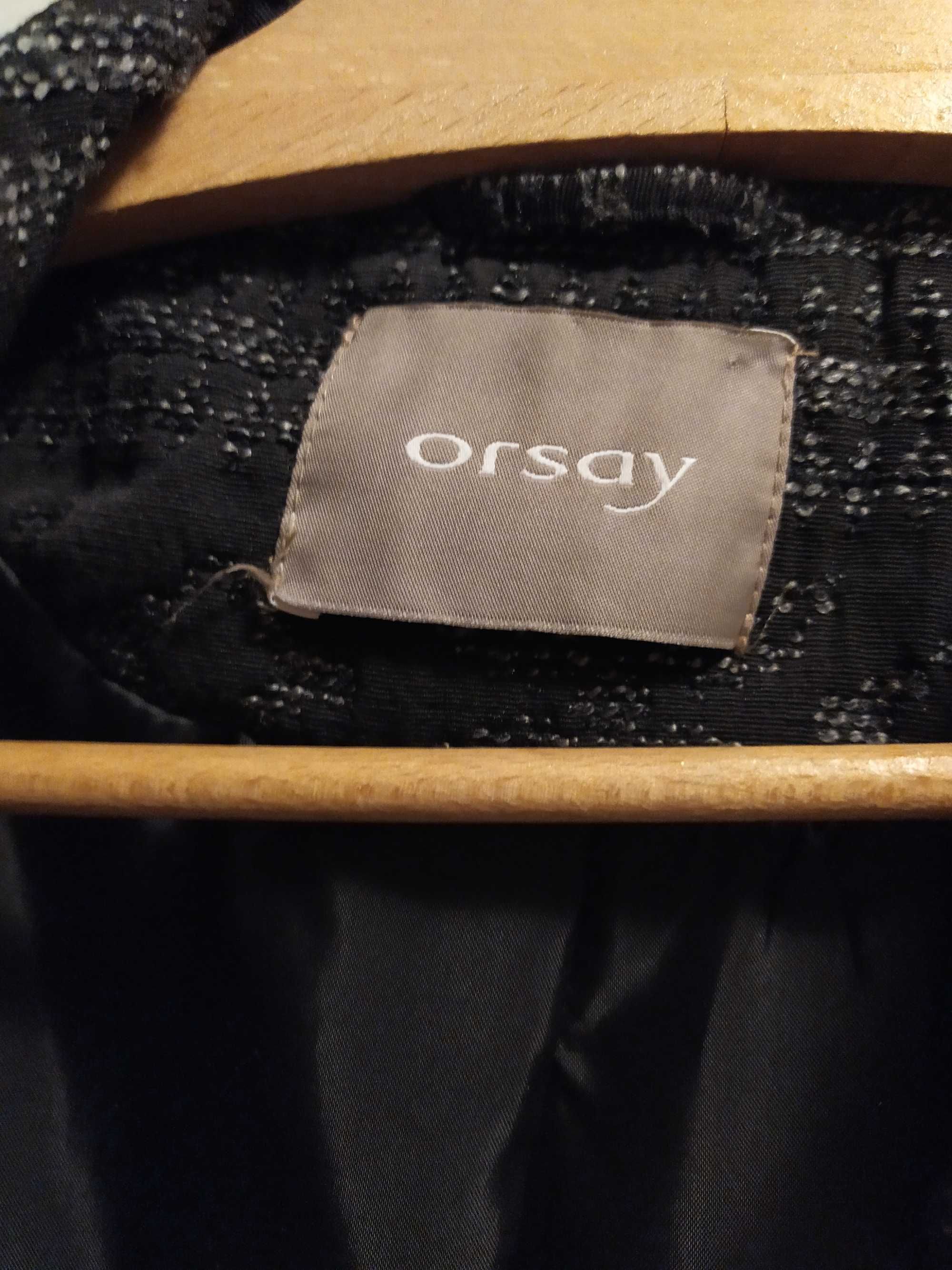 Płaszczyk żakiet Orsay czarno szary rozmiar 40