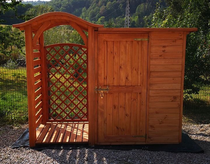 Drewutnia fala mała 1,1 x 1,1m + domek narzędziowy 1,5 x 1,1m