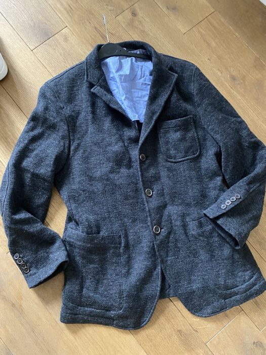 Marynarka męska blezer szara  wełna Massimo Dutti S