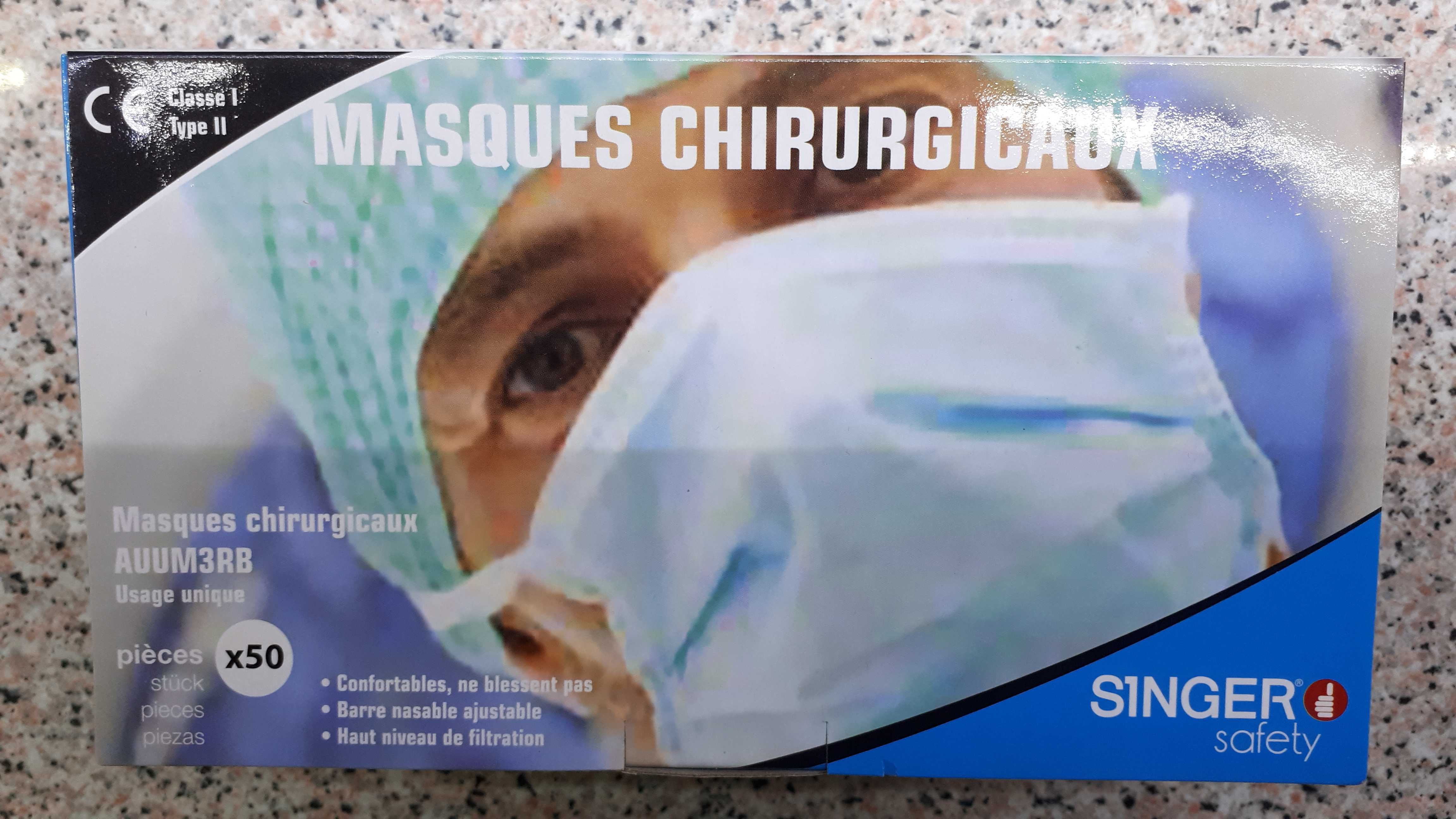 Máscaras N95 e cirúrgicas