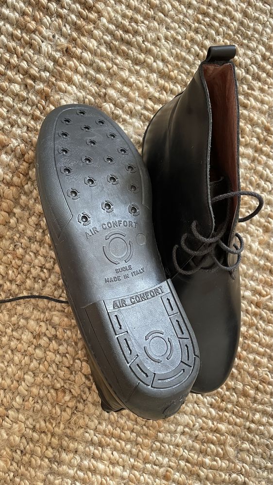 Skórzane włoskie męskie buty trzewiki półbuty 42 - 42,5