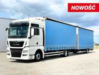 MAN TGX 18.400 / PRZEJAZDOWY / ZESTAW TANDEM 120M3 / 7,75 M + 7,75 M  jumbo przestrzenny przejazdowy