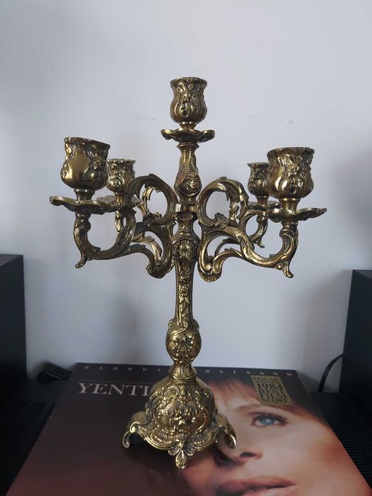 Kandelabr mosiężny 20 wiek