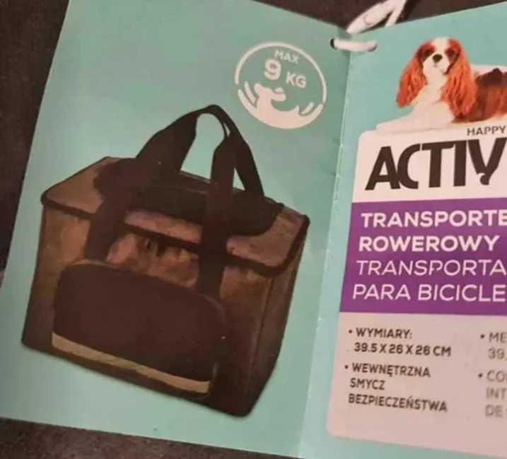 Torba transporter na rower, kosz rowerowy dla psa
