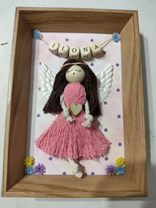 Makrama. Prezent Anioł Stróż