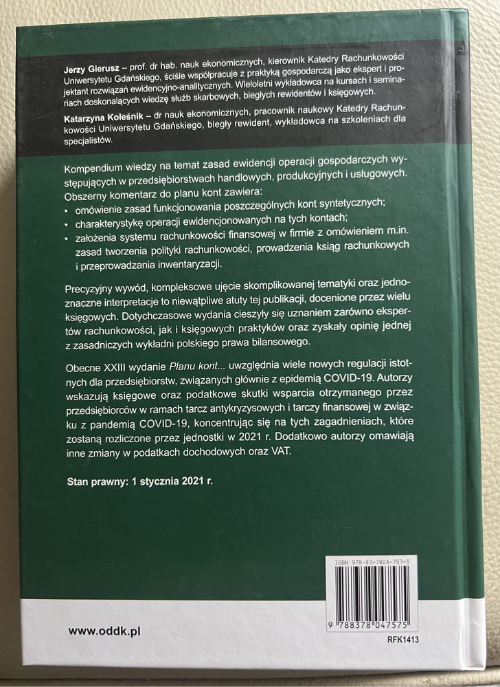 Plan kont z komentarzem Gierusz handel,produkcja