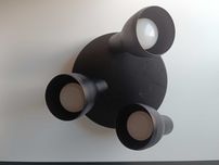 Lampa sufitowa czarna 3-punktowa