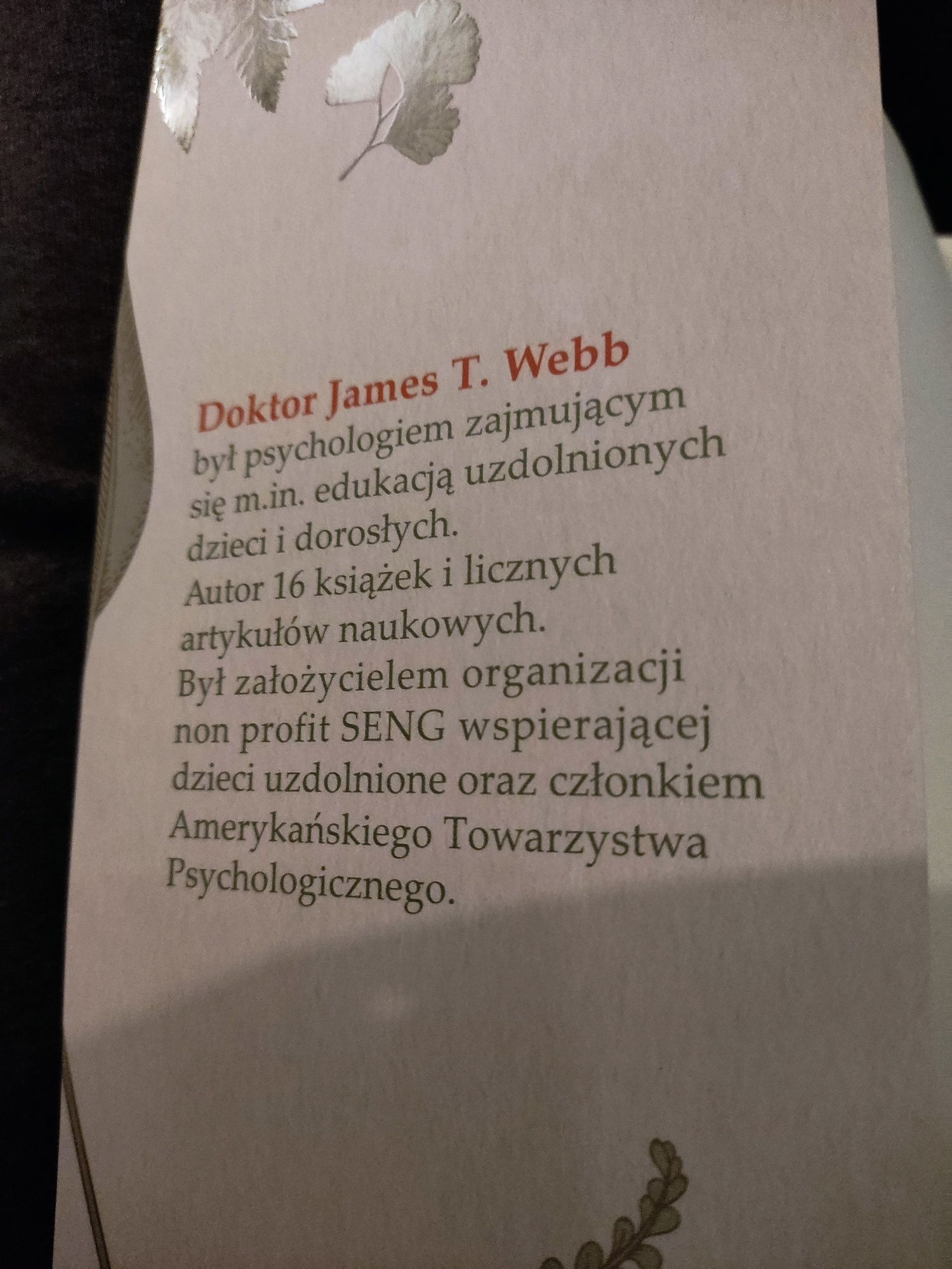 W poszukiwaniu sensu inspiracje dla wrażliwych. James T. Webb.