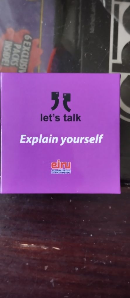 Let's talk- explain yourself. EIRU.