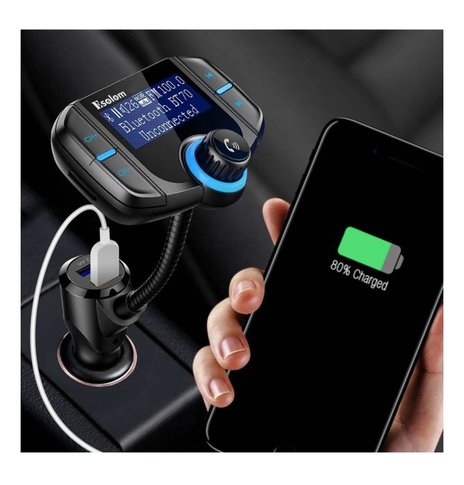 Transmiter FM Bluetooth ładowarka