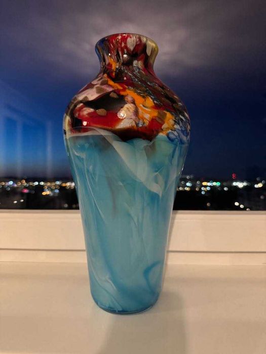 Ręcznie wykonany Wazon Szklany w Stylu Murano