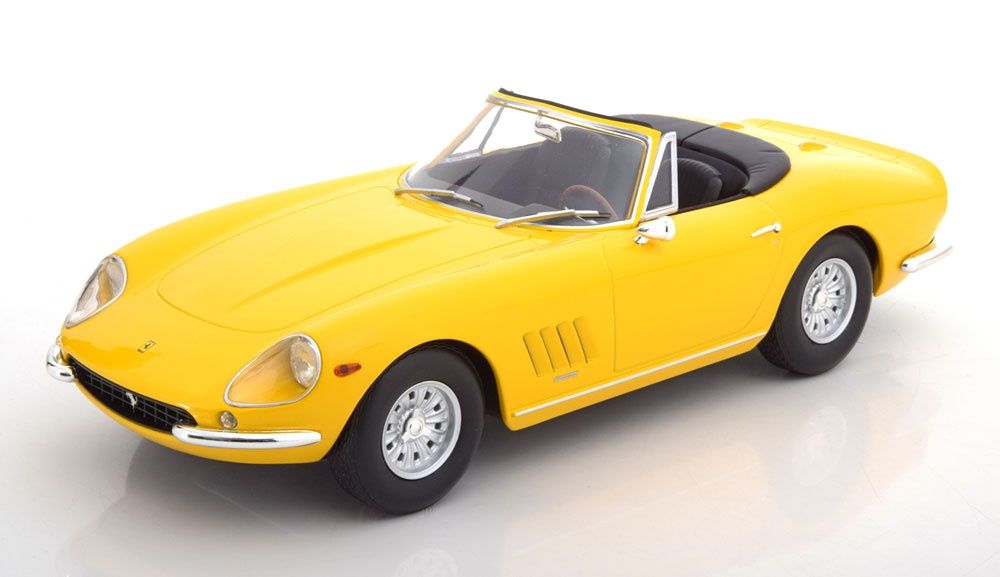 1/18 ferrari 275 gtb4 nart spider 1967 (kk scale) amarelo