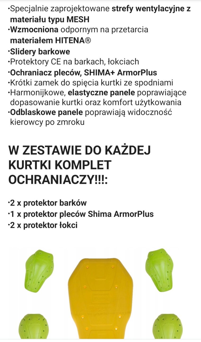Kurtka motocyklowa shima na motocykl L l XL nowa z Niemiec