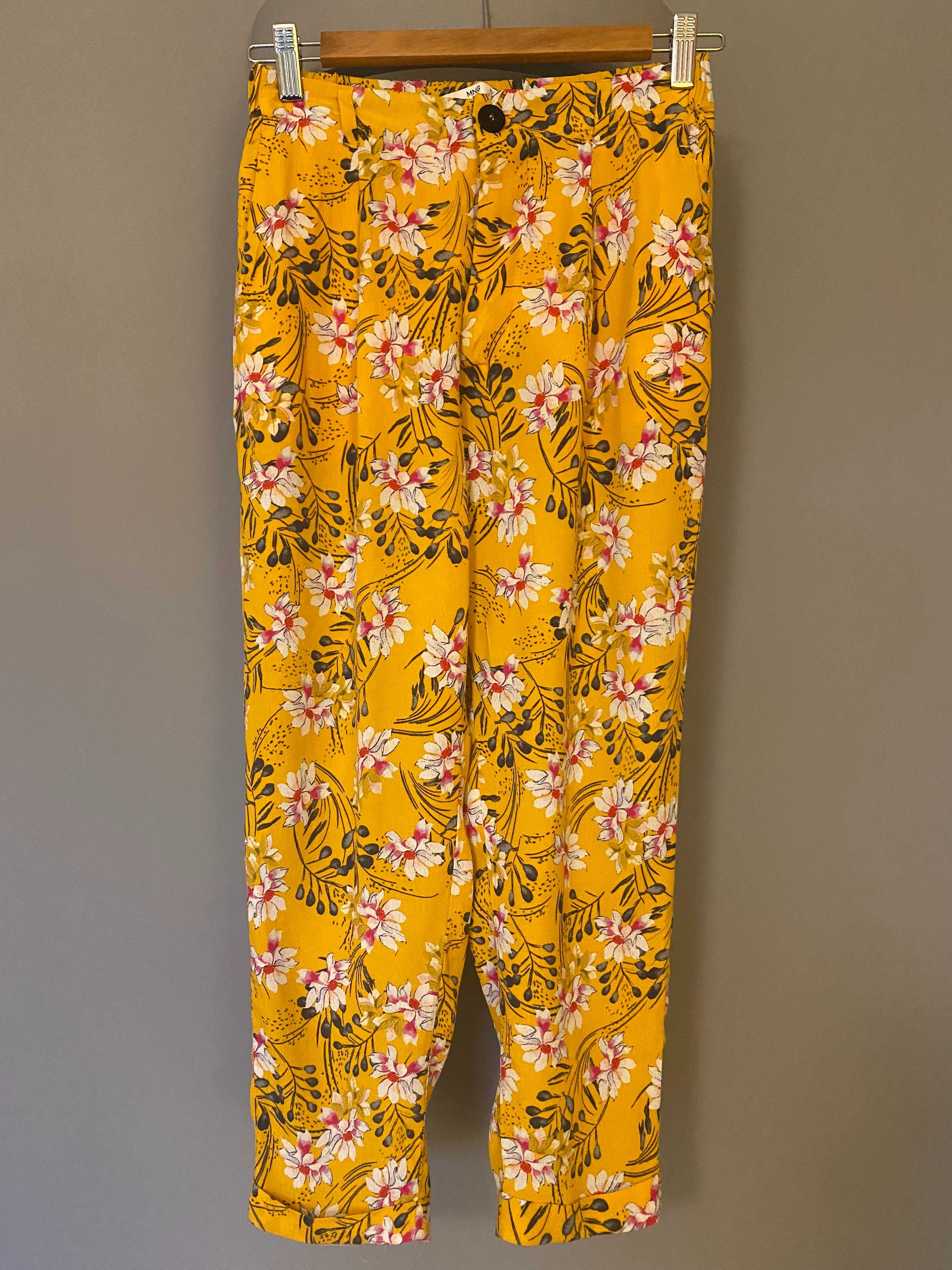 Letnie spodnie w kwiaty Mango