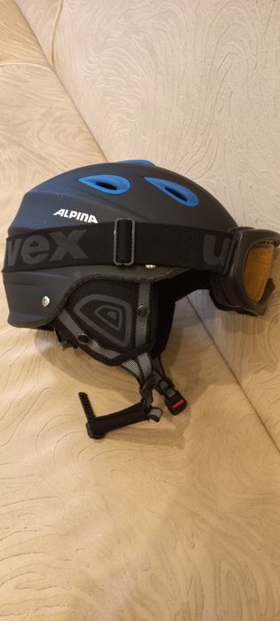 Kask narciarski Alpina z goglami