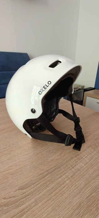Kask ochronny OXELO MF500 XS (48-52 cm) – biały, stan bardzo dobry