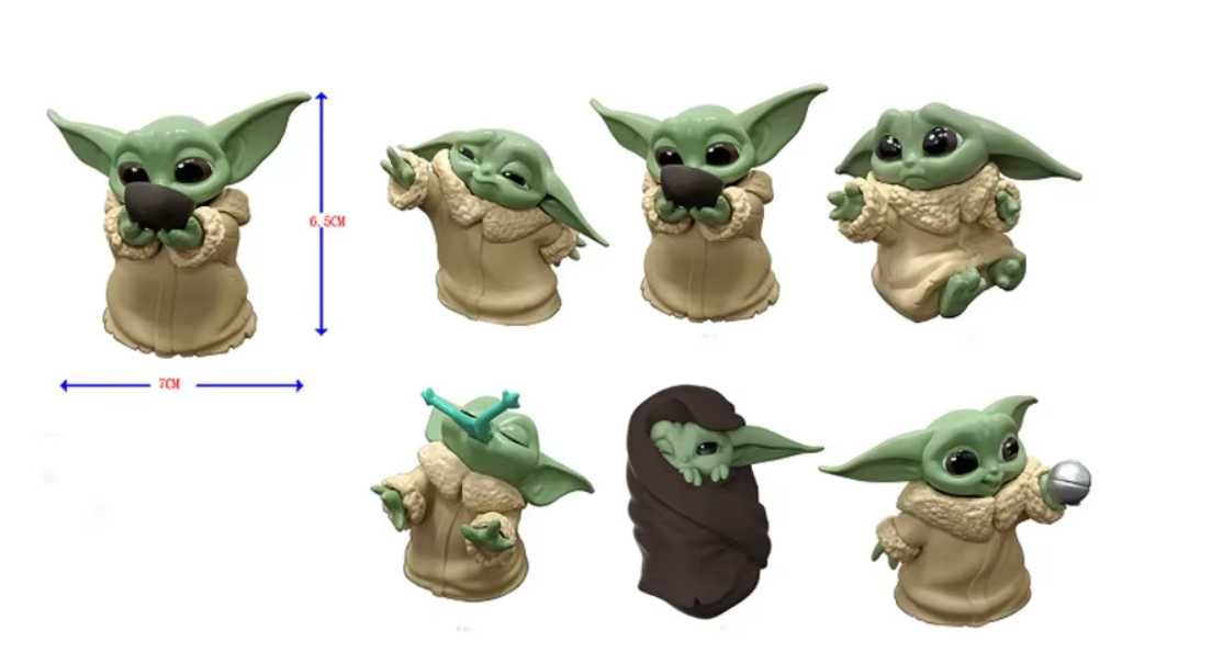 Conjunto de 5 figuras de baby ioda/ star wars NOVO ENVIO GRÁTIS