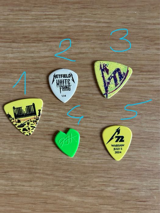 Kostki gitarowe Metallica z koncertu 5.07.2024