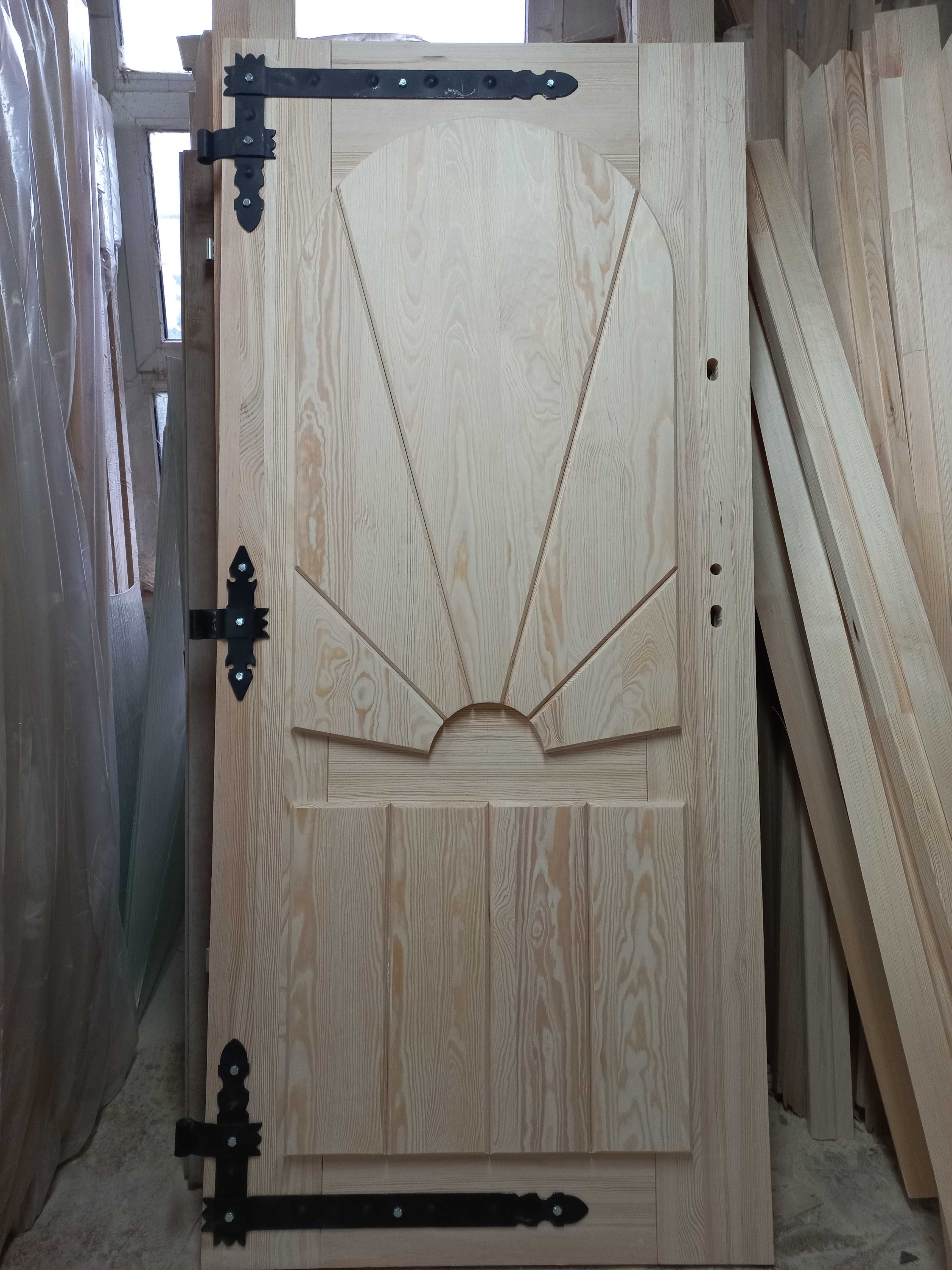 Drzwi drewniane wejściowe zewnętrzne góralskie