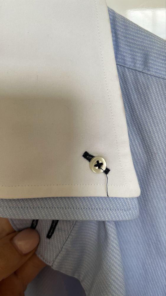 Рубашка блакитна zara