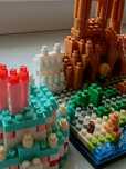 mini klocki Nanoblock 3x za 70zł- Segrada Familia, tort, rakieta