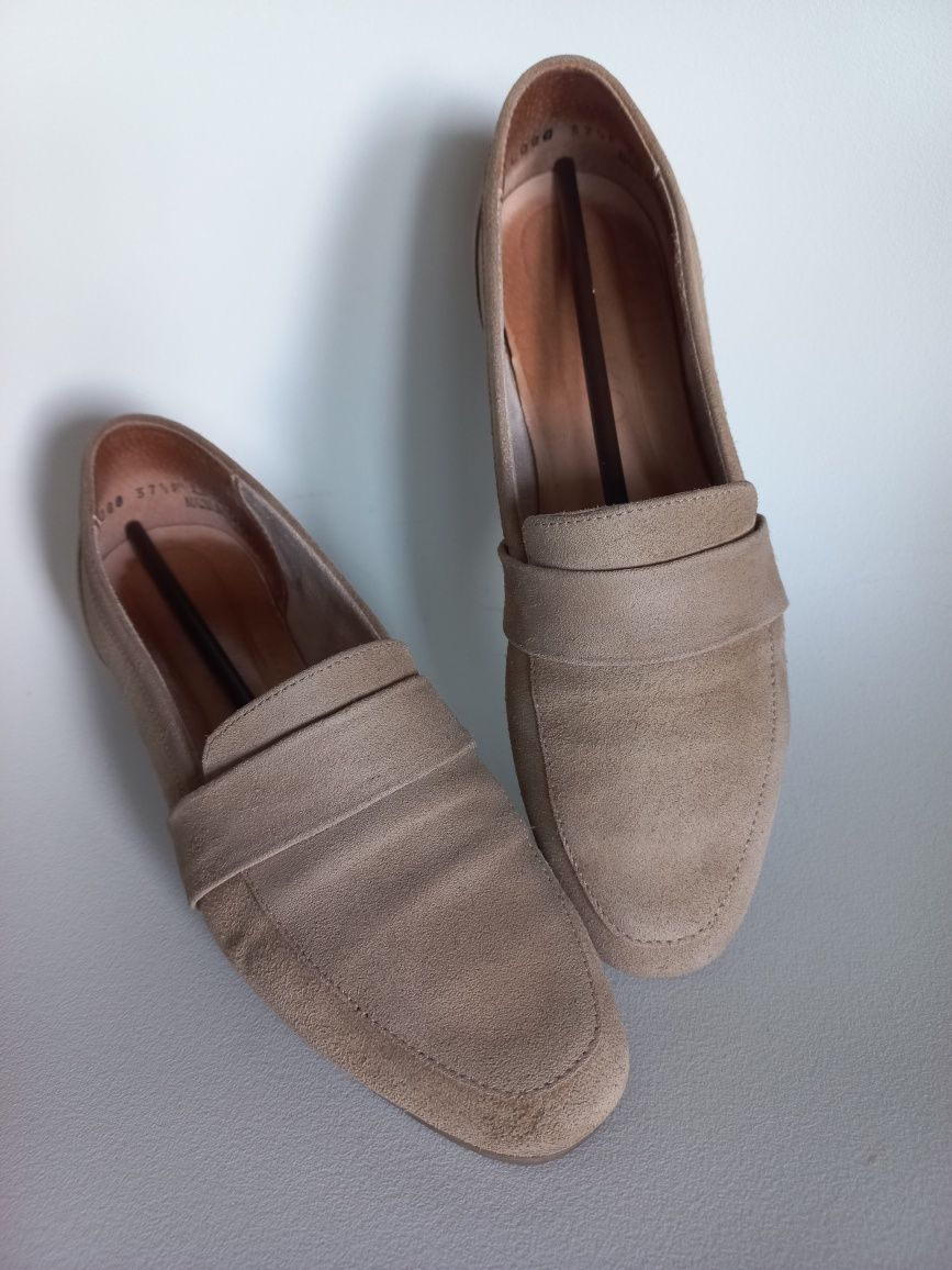 Ryłko mokasyny loafersy półbuty skóra naturalna rozmiar 37,5