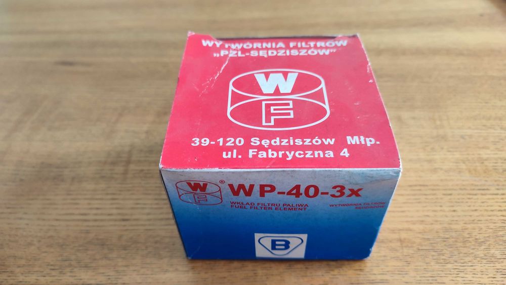 Filtr paliwa wkład PZL-Sędziszów WP-40-3x leżak magazynowy rok 1998