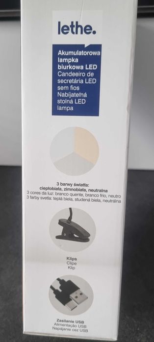 Akumulatorowa lampka biurkowa LED