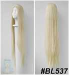 Długa blond peruka 100cm z przedziałkiem bez grzywki cosplay wig