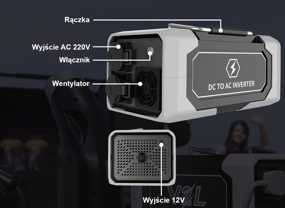 Inwerter przetwornica DC/AC V2H V2L V2G CHAdeMO 3,5kW Nissan Leaf