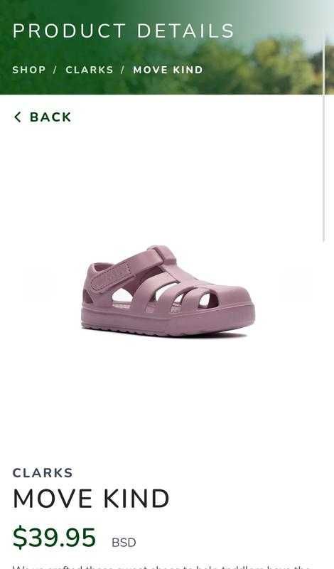 Дитячі босоніжки сандалі clarks move kind