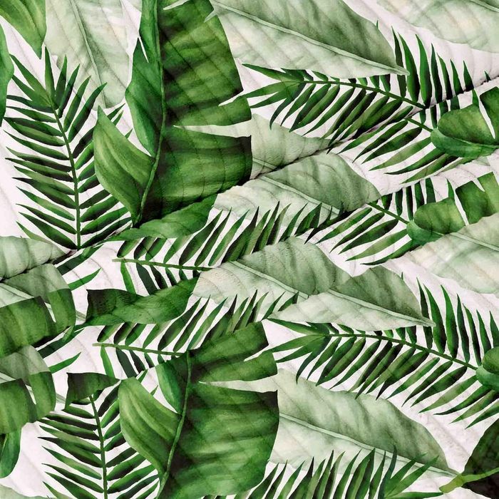 Tkanina Sztruksowa z Wzorem Liści 1m x 140cm do Pokrowców i Poduszek