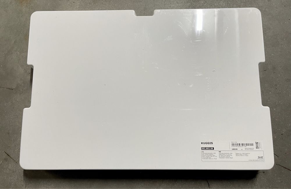 37x54x21cm IKEA KUGGIS wkład z 8 przegródkami biały pojemnik szuflada