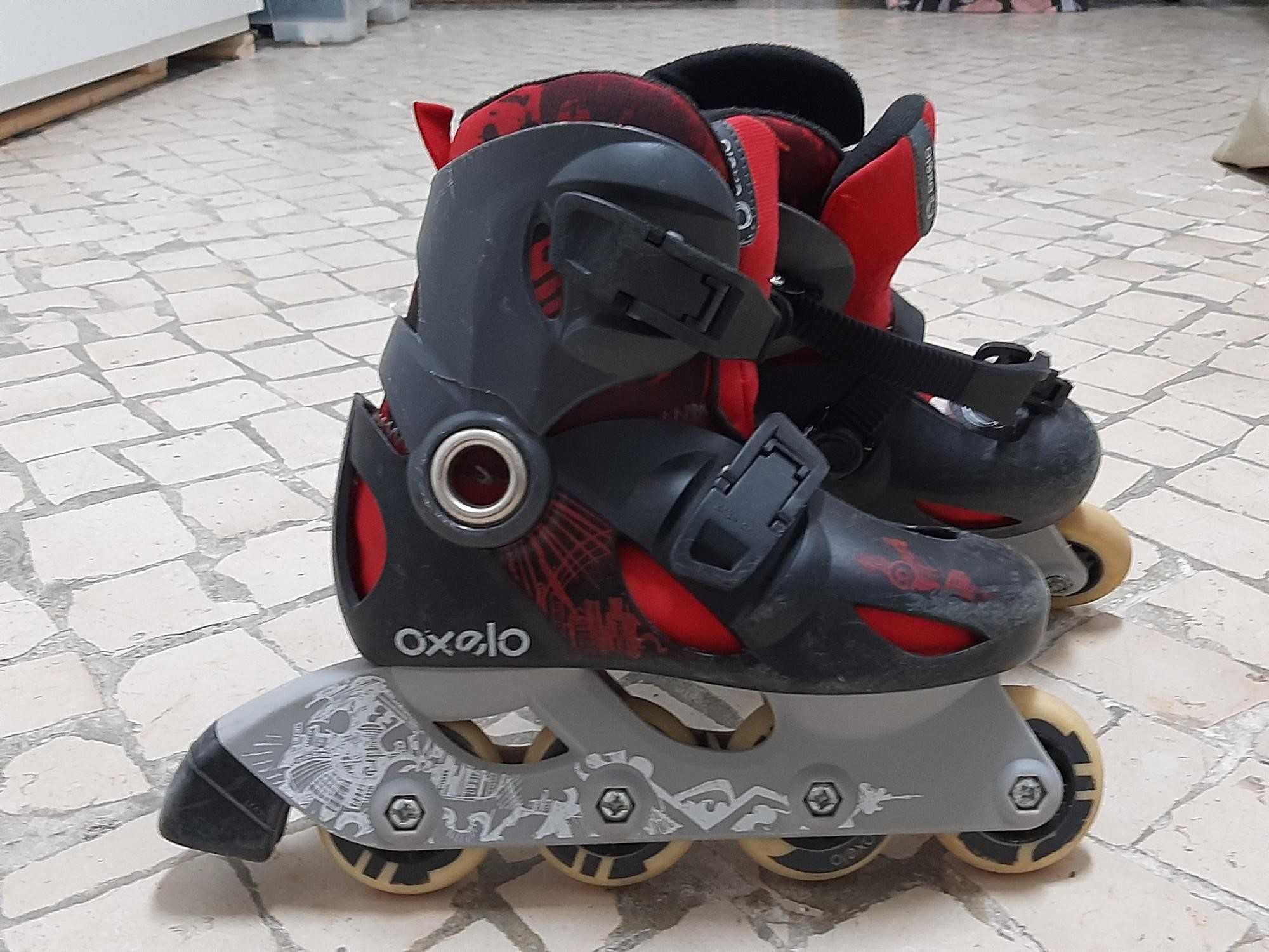 Patins em linha Oxelo n 32 com mochila transporte incluida