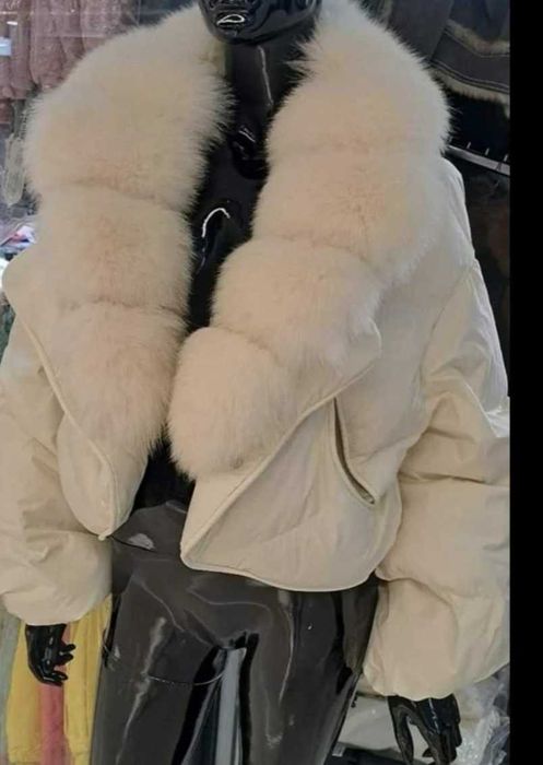 Kurtka zimowa nowa kolekcja lisy futro naturalne 2025