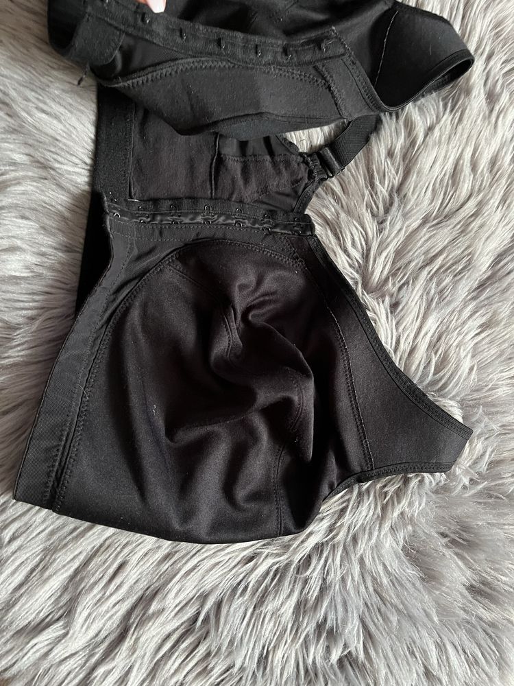Glamorise biustonosz sportowy bez fiszbin czarny 80/85K wygodny luksus