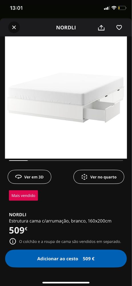 Estrutura de Cama com Arrumação | NORDLI IKEA