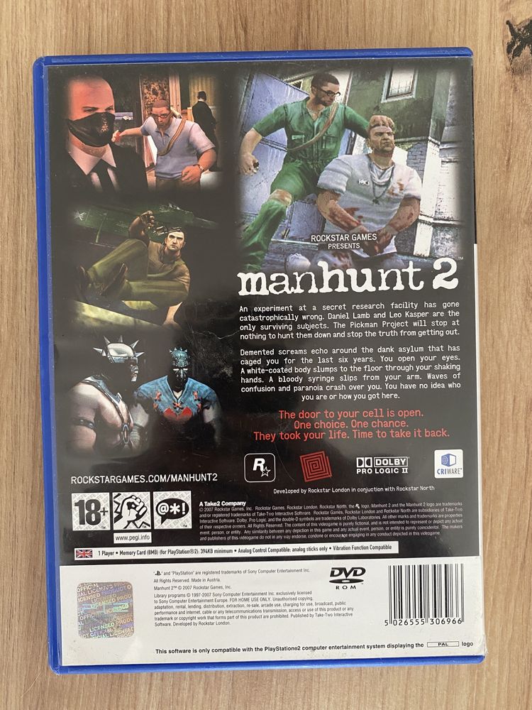 Manhunt 2 PS2 ANG Playstation 2