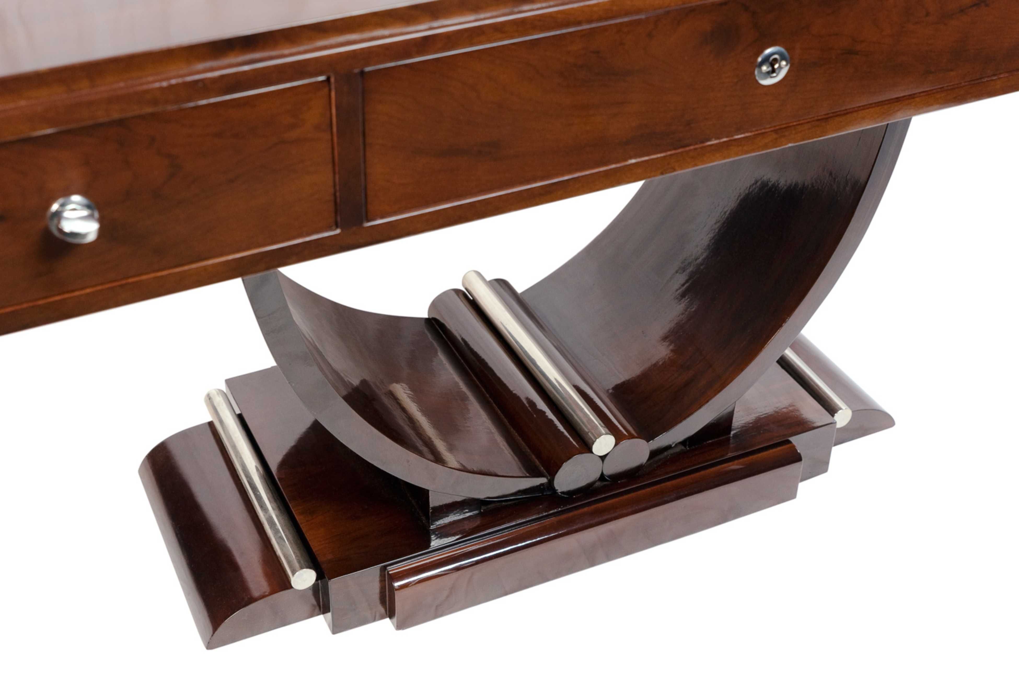 Mesa secretária pau santo cromado Art Deco | século XX