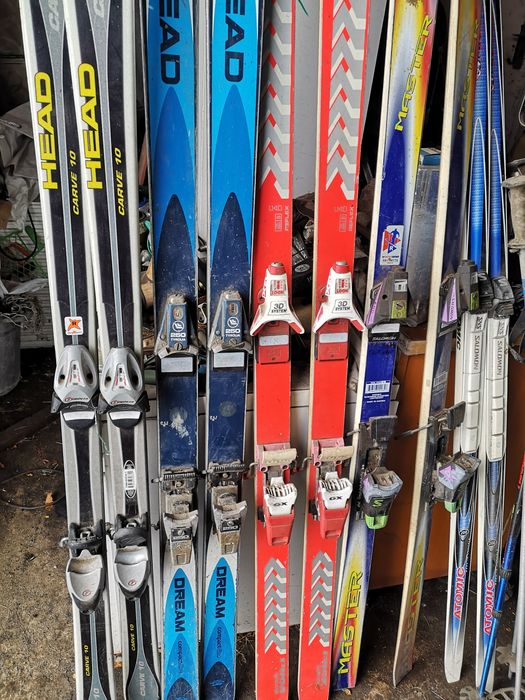 Narty zjazdowe i biegówki