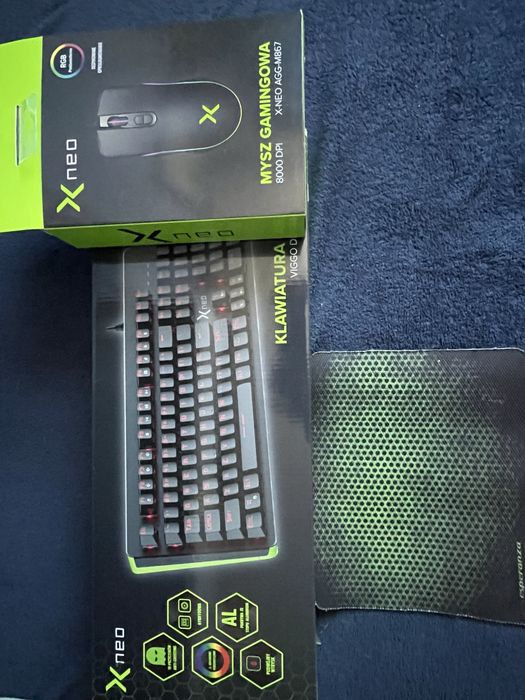 Klawiatura XNeo mechaniczna +myszka neo 8000 dpi