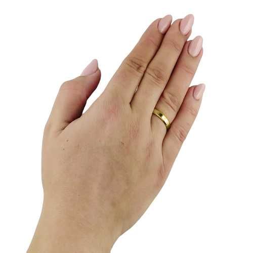 Elegancka Para Złotych Obrączek Ślubnych Fazowanych KO20