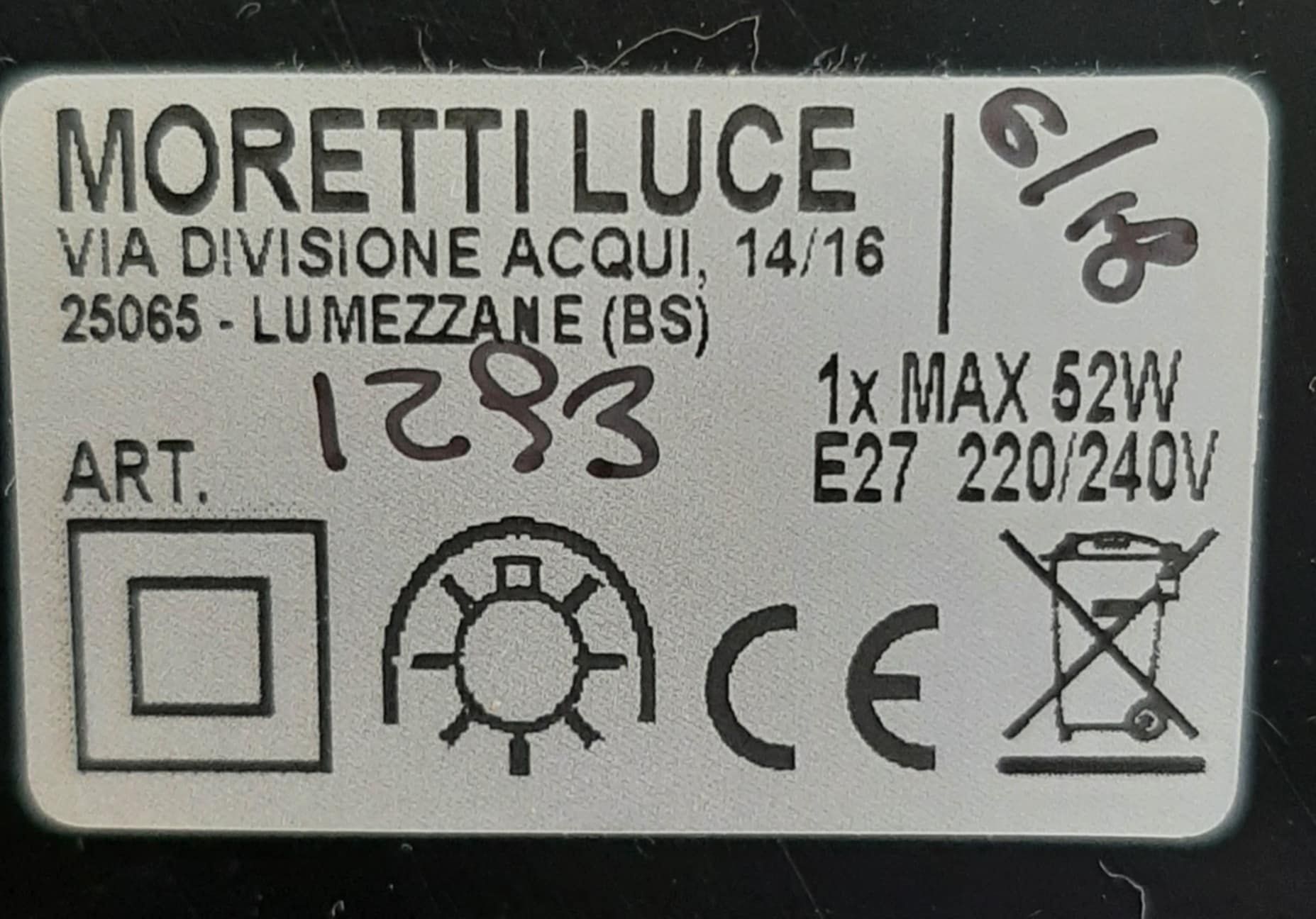 Lampa loft włoska Moretti Luce