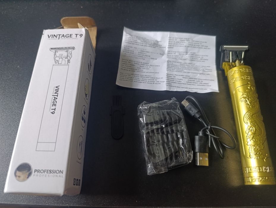 Stylowy golarka, trymer do brody, głowy i nie tylko, 4 dł, USB, szczot