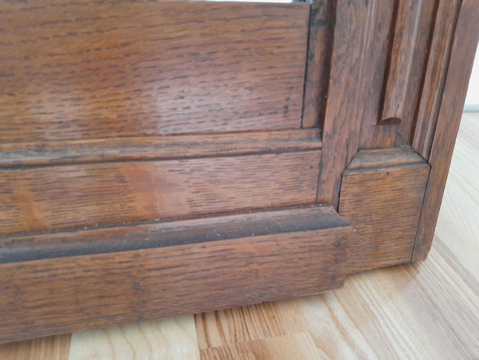 Lustro dębowe antyczne drewniane wiszace