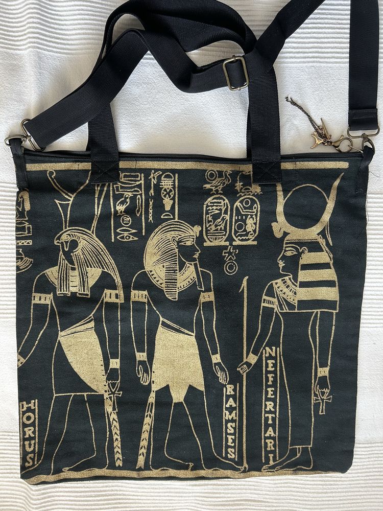 Duża oryginalna torba shopper egipski design