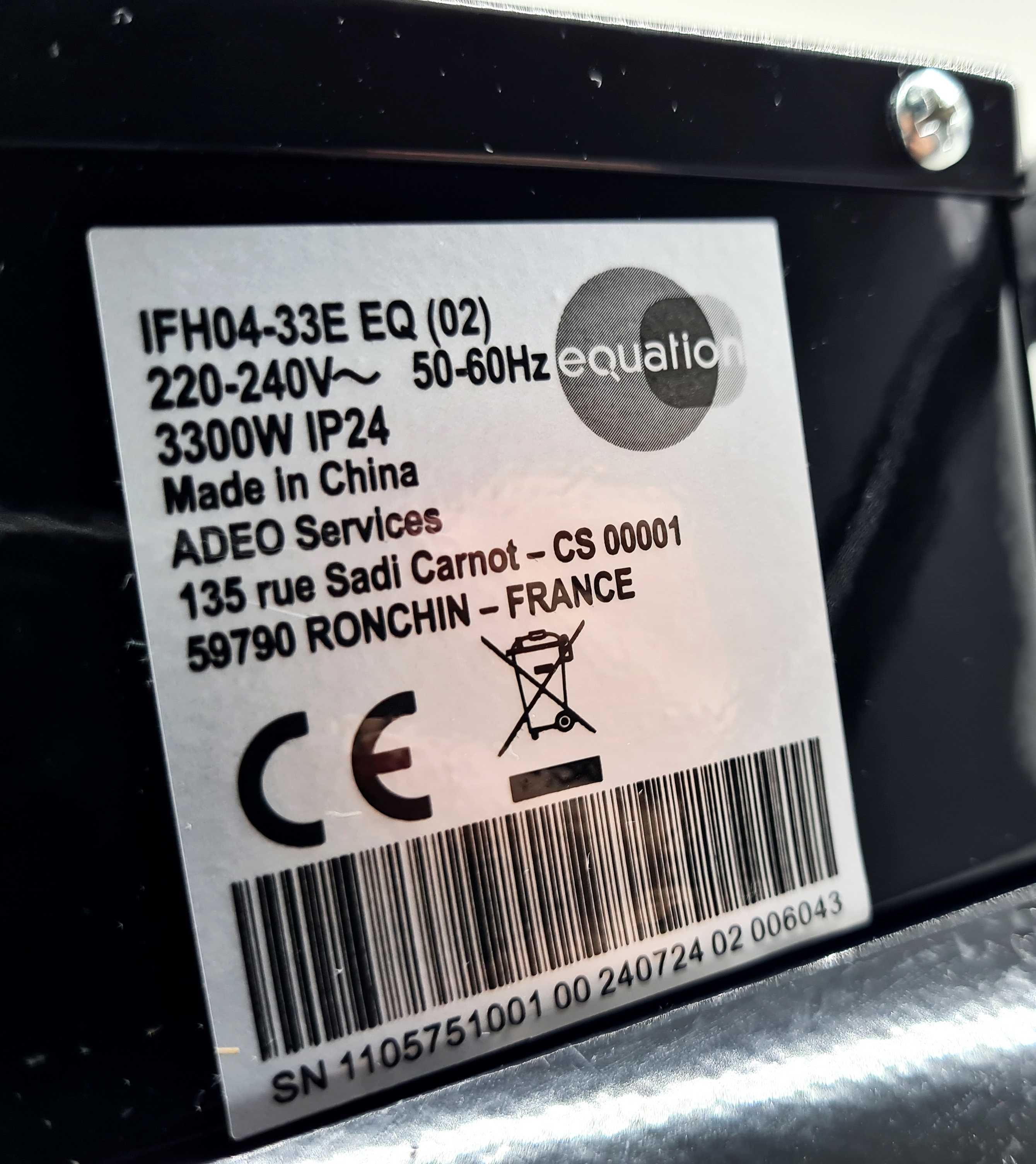 Nagrzewnica EQUATION IFH04-33E 3300 W