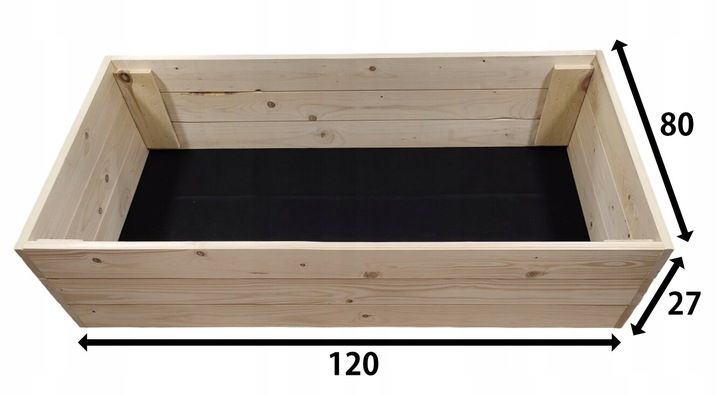 Warzywniak Skrzynia Na Warzywa Zielnik 80x120 Inspekt Wysoki + Agrowłó